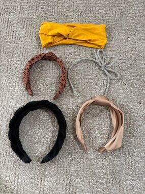 Headband Set - Yellow, Brown, Silver, Black, Nude